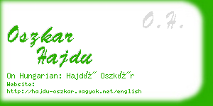 oszkar hajdu business card